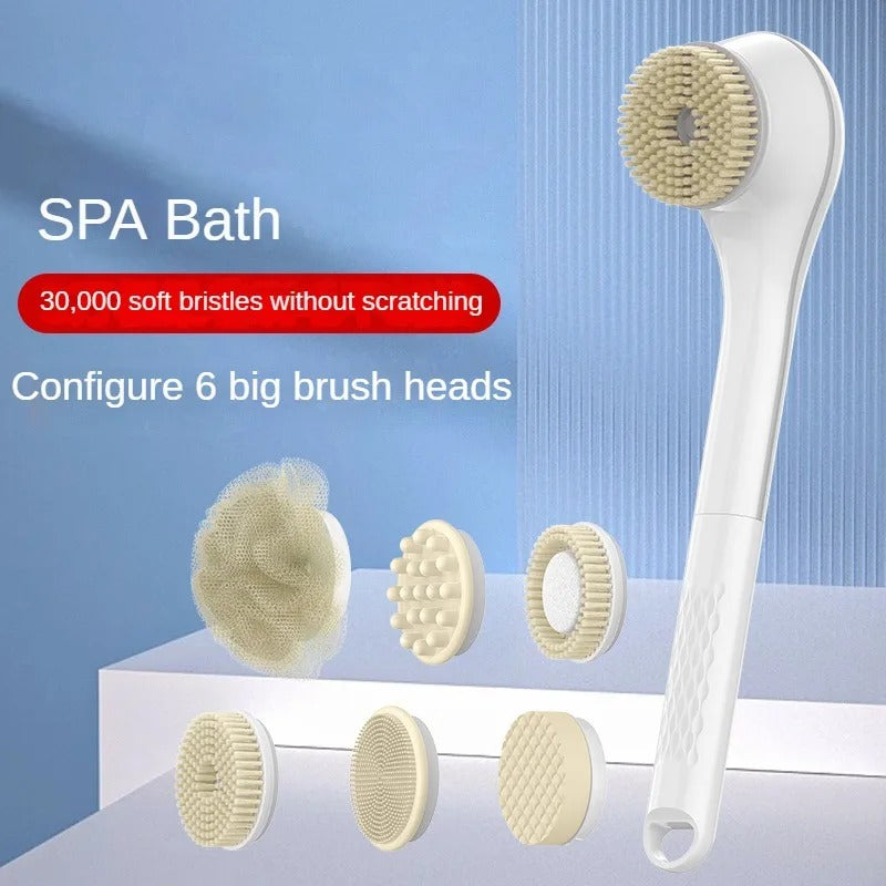 IPX7 Electric Bath Brushes High Quality Mutifunction Long Handle Electric Shower Brush Waterproof 360° Rotating Massage Brush