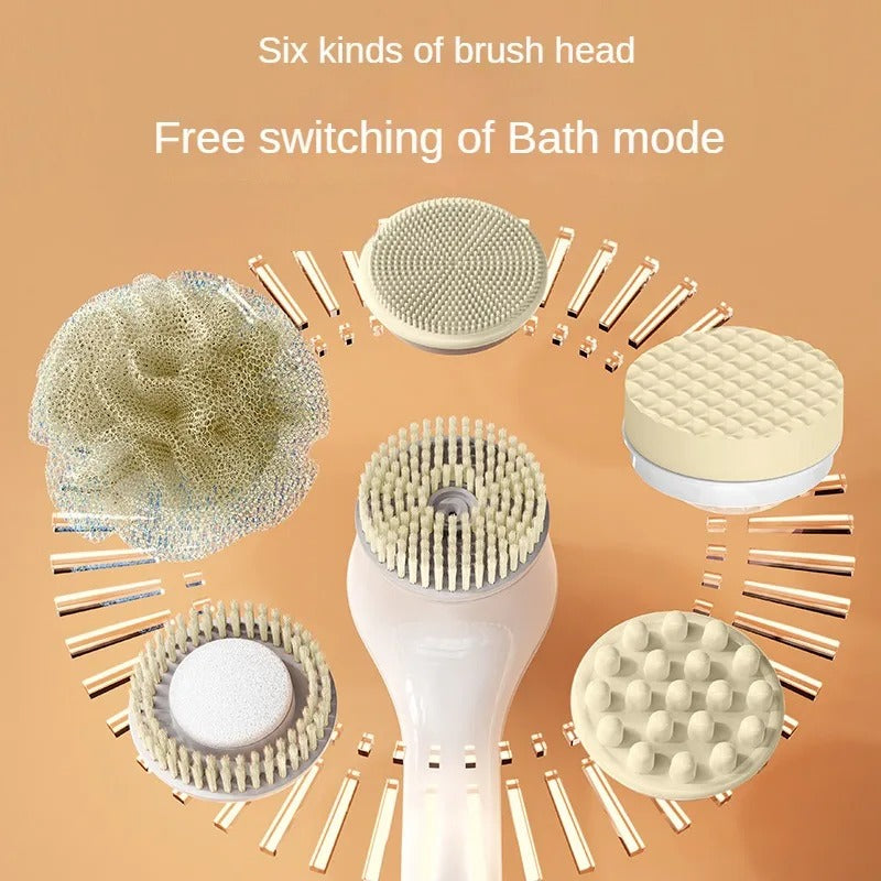 IPX7 Electric Bath Brushes High Quality Mutifunction Long Handle Electric Shower Brush Waterproof 360° Rotating Massage Brush